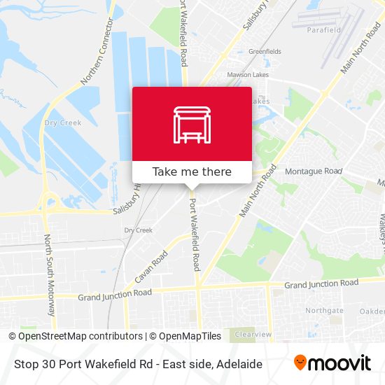 Stop 30 Port Wakefield Rd - East side map