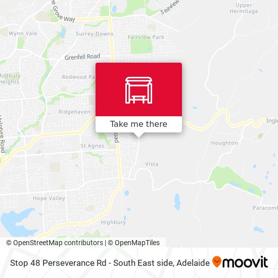 Stop 48 Perseverance Rd - South East side map