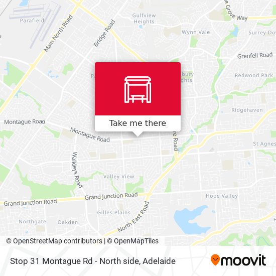 Mapa Stop 31 Montague Rd - North side