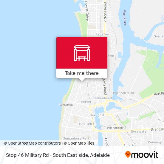 Stop 46 Military Rd - South East side map