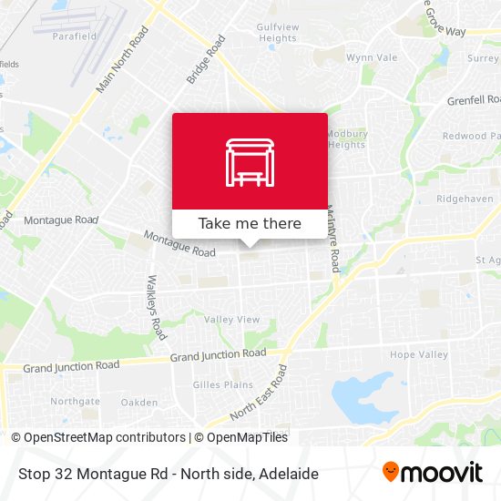 Stop 32 Montague Rd - North side map