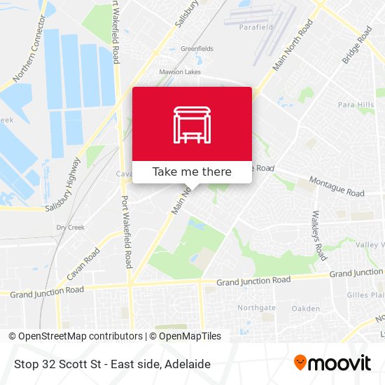 Stop 32 Scott St - East side map