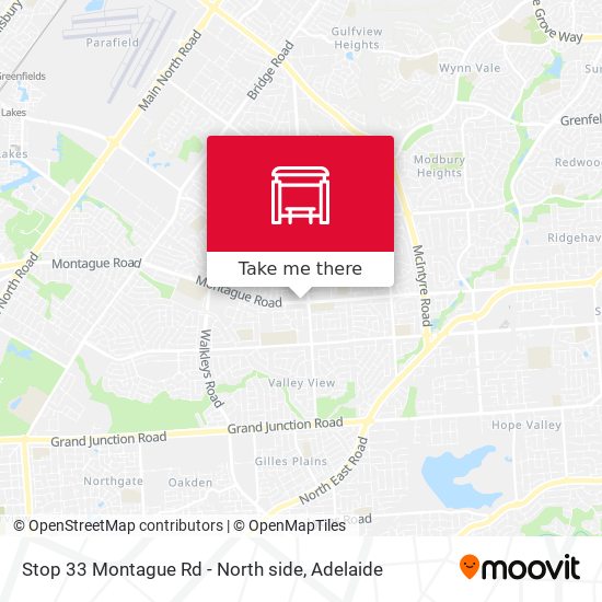 Mapa Stop 33 Montague Rd - North side