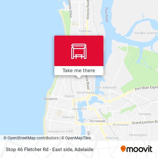 Stop 46 Fletcher Rd - East side map