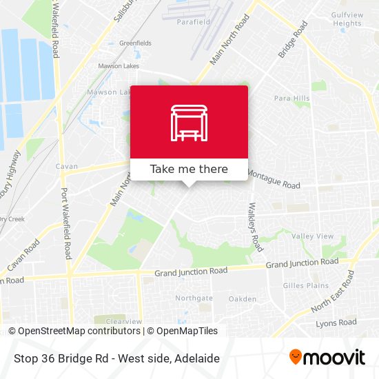 Mapa Stop 36 Bridge Rd - West side