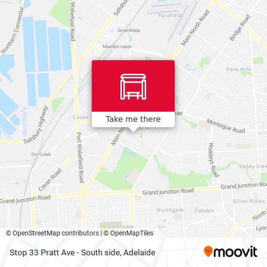 Stop 33 Pratt Ave - South side map