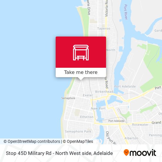 Mapa Stop 45D Military Rd - North West side