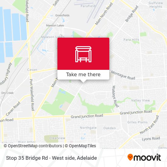 Stop 35 Bridge Rd - West side map
