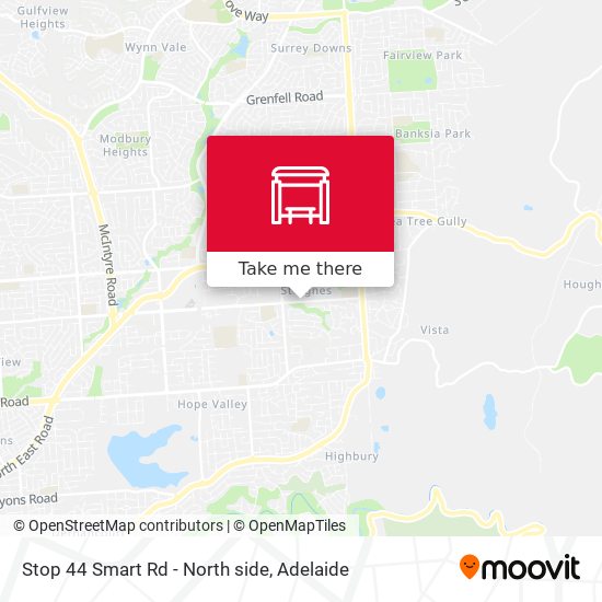 Stop 44 Smart Rd - North side map