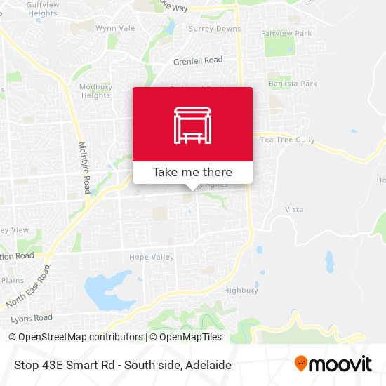 Mapa Stop 43E Smart Rd - South side