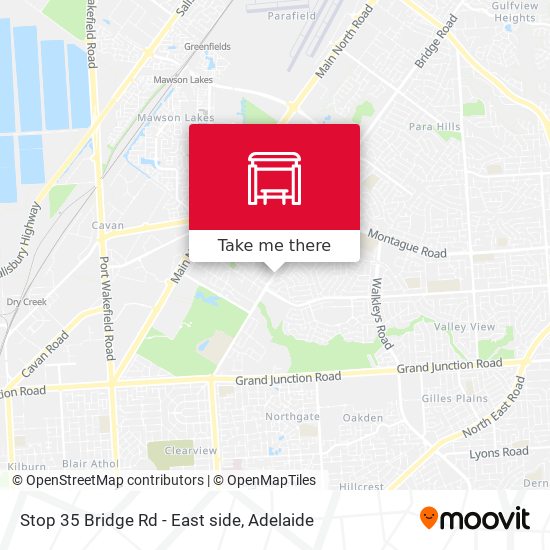 Stop 35 Bridge Rd - East side map