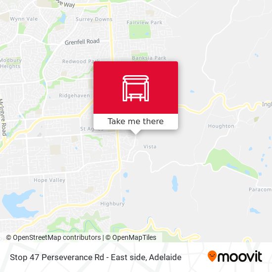 Stop 47 Perseverance Rd - East side map