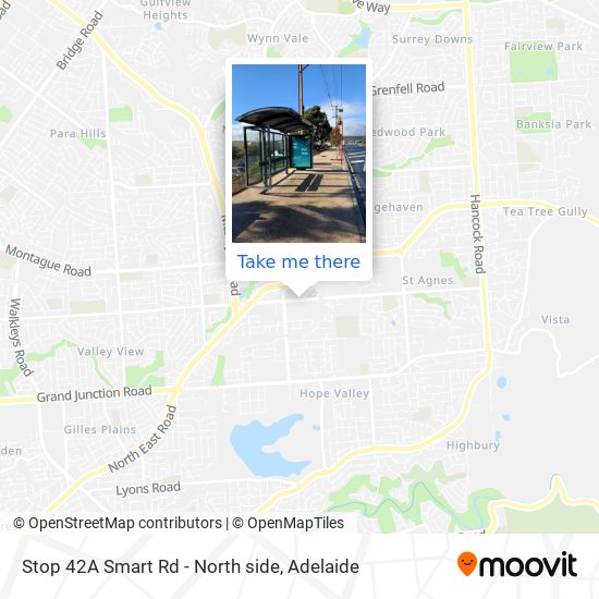 Mapa Stop 42A Smart Rd - North side