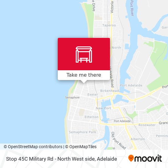 Stop 45C Military Rd - North West side map