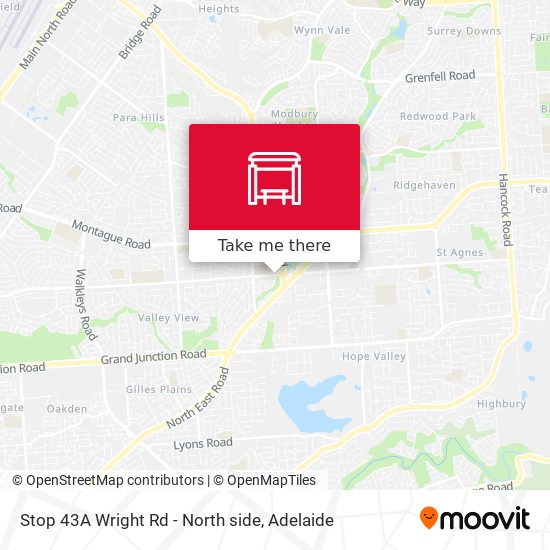 Stop 43A Wright Rd - North side map
