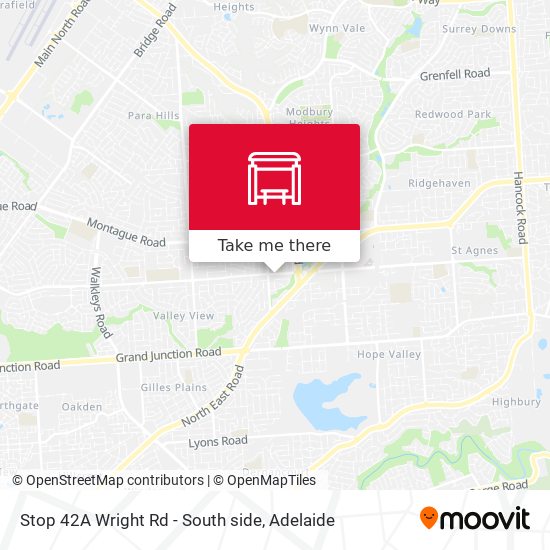 Stop 42A Wright Rd - South side map