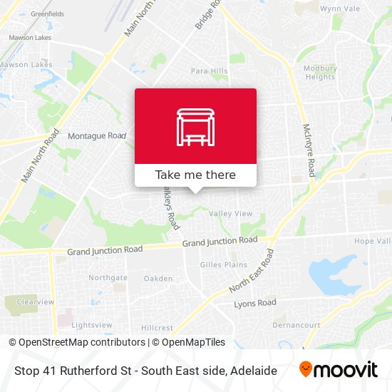 Stop 41 Rutherford St - South East side map
