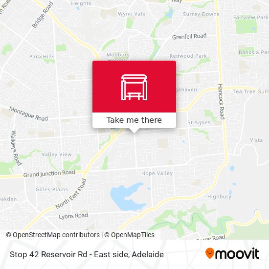 Stop 42 Reservoir Rd - East side map