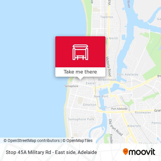 Mapa Stop 45A Military Rd - East side