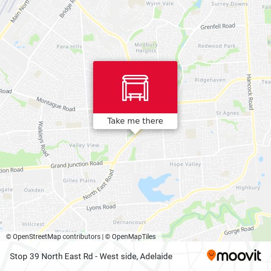 Stop 39 North East Rd - West side map