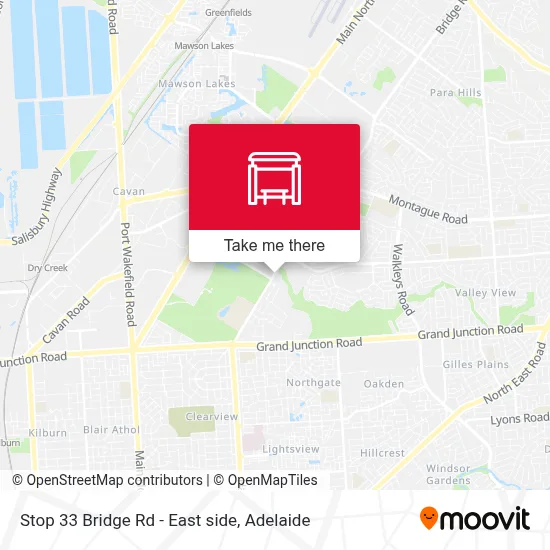 Mapa Stop 33 Bridge Rd - East side
