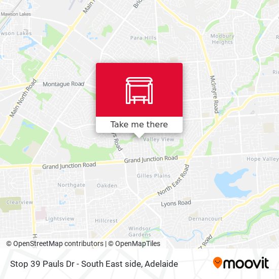 Stop 39 Pauls Dr - South East side map