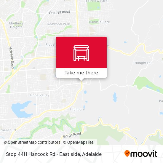 Stop 44H Hancock Rd - East side map
