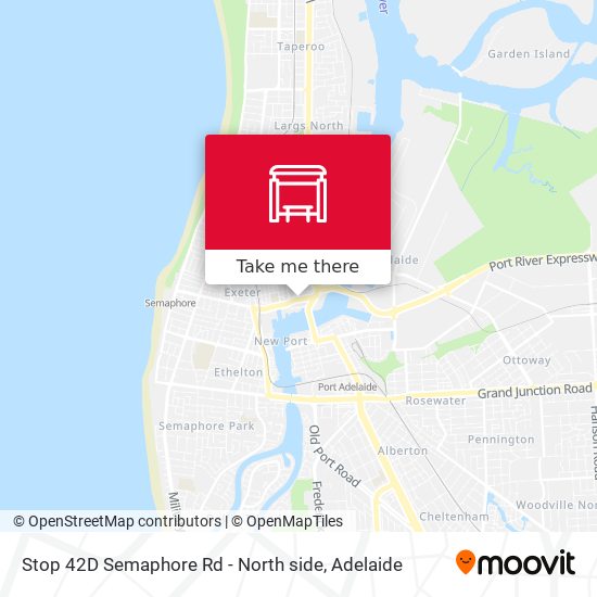 Stop 42D Semaphore Rd - North side map