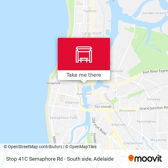 Mapa Stop 41C Semaphore Rd - South side