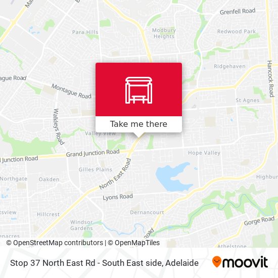 Stop 37 North East Rd - South East side map