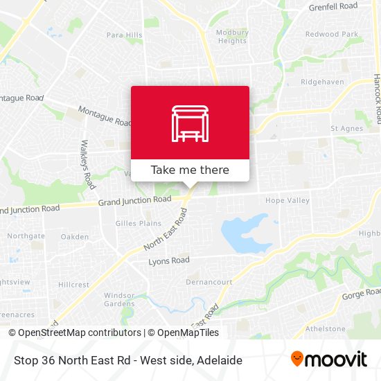 Stop 36 North East Rd - West side map