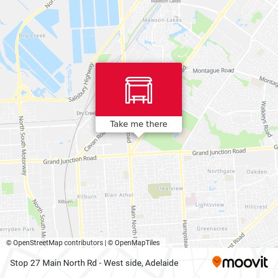 Stop 27 Main North Rd - West side map