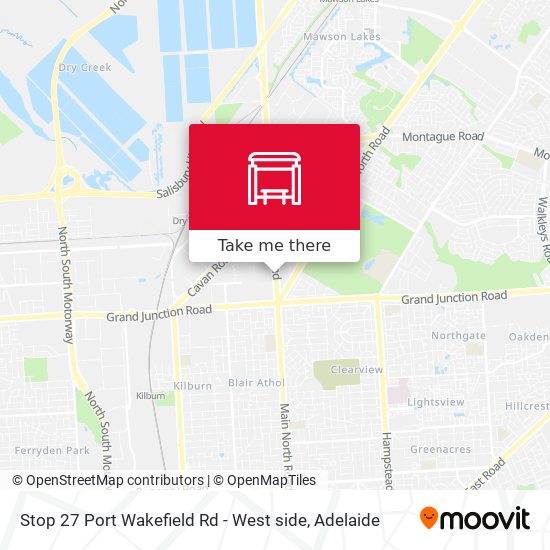 Mapa Stop 27 Port Wakefield Rd - West side