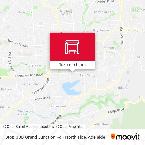 Stop 38B Grand Junction Rd - North side map