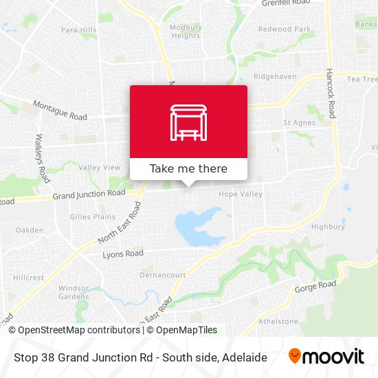 Stop 38 Grand Junction Rd - South side map
