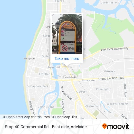 Stop 40 Commercial Rd - East side map