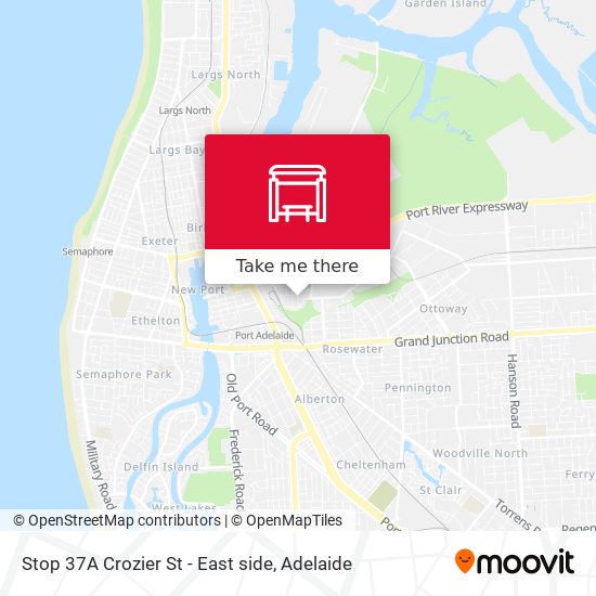 Stop 37A Crozier St - East side map