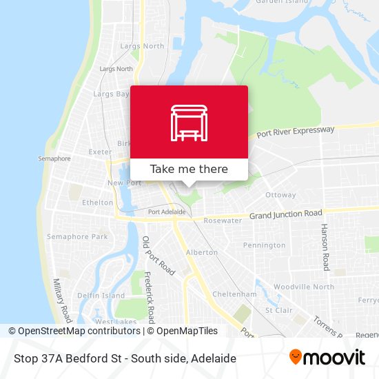 Stop 37A Bedford St - South side map