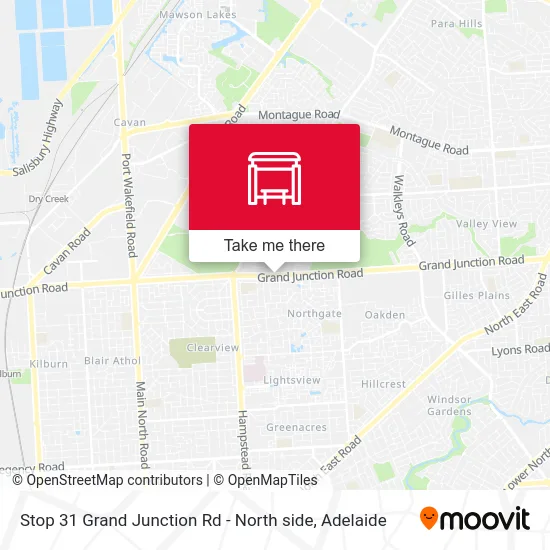 Mapa Stop 31 Grand Junction Rd - North side