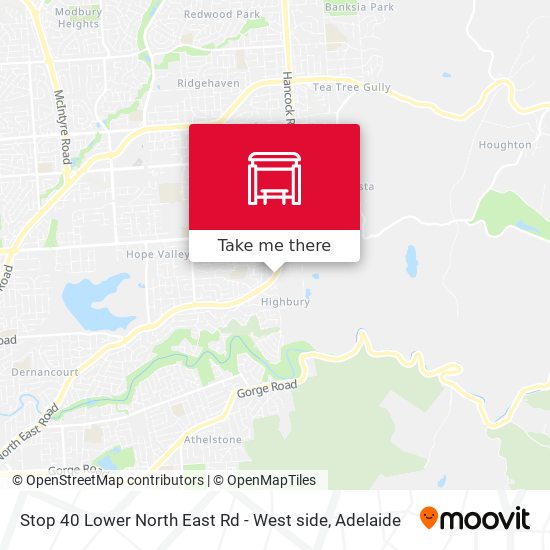 Stop 40 Lower North East Rd - West side map