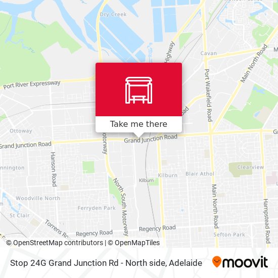 Stop 24G Grand Junction Rd - North side map