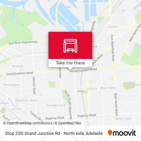 Stop 25G Grand Junction Rd - North side map