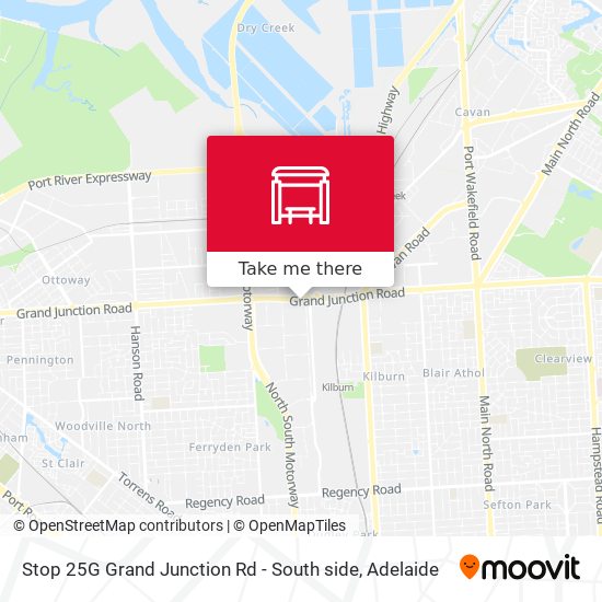 Stop 25G Grand Junction Rd - South side map