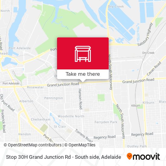 Stop 30H Grand Junction Rd - South side map