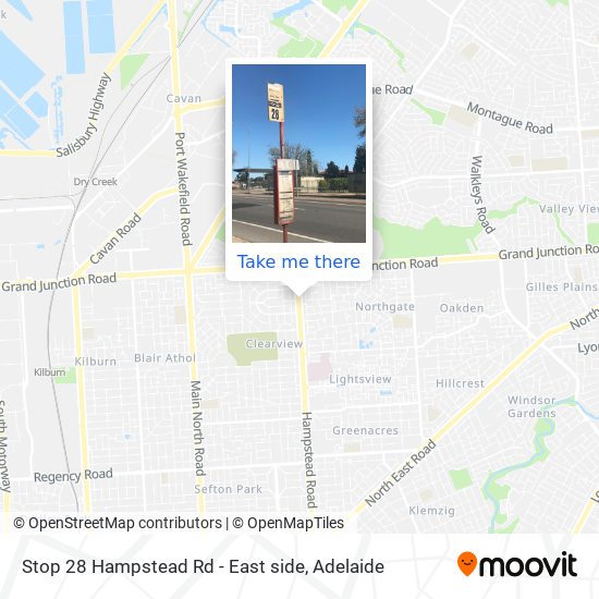 Stop 28 Hampstead Rd - East side map