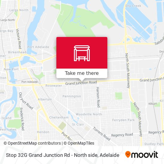 Stop 32G Grand Junction Rd - North side map