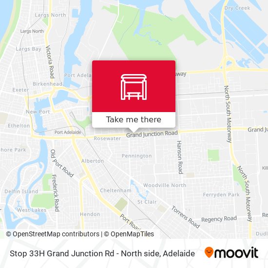 Stop 33H Grand Junction Rd - North side map