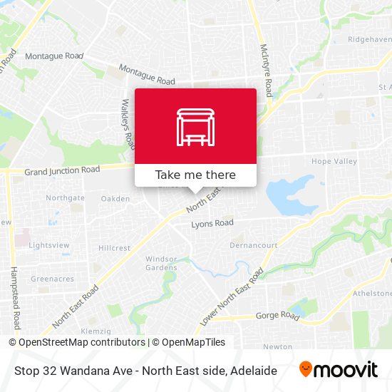 Stop 32 Wandana Ave - North East side map