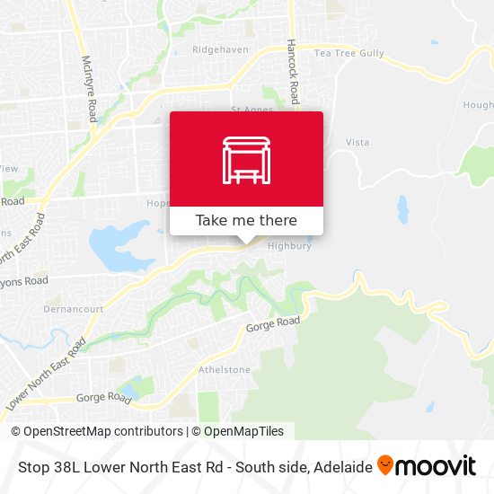 Stop 38L Lower North East Rd - South side map