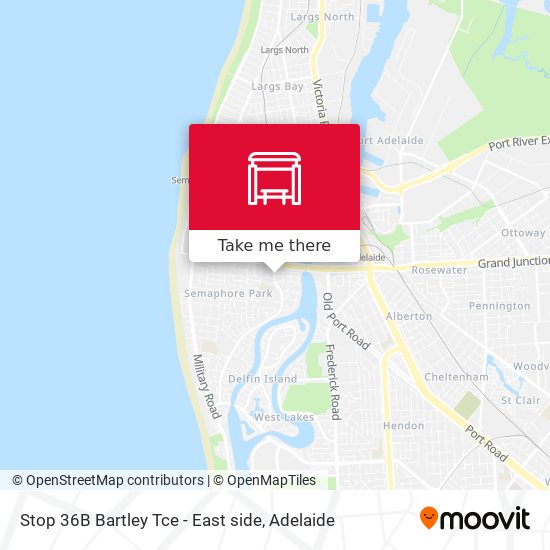 Mapa Stop 36B Bartley Tce - East side